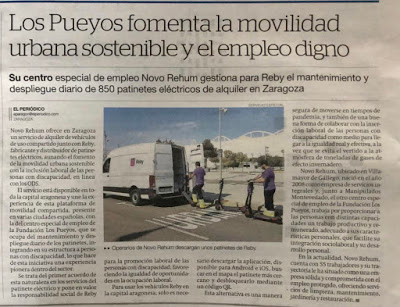 NUESTROS PATINETES EN EL PERIÓDICO DE ARAGÓN