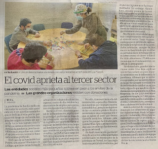 “EL COVID EN EL TERCER SECTOR” EN EL PERIÓDICO DE ARAGÓN