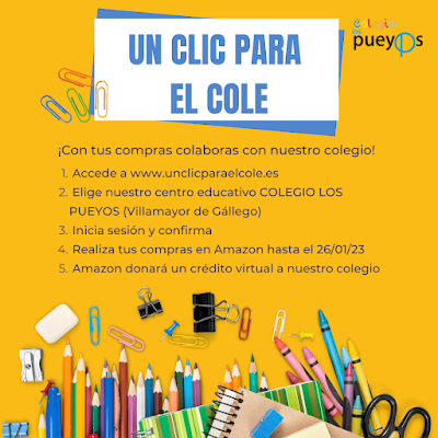 A TRAVÉS DE UN CLIC PARA EL COLE COLABORAS CON EL COLEGIO LOS PUEYOS