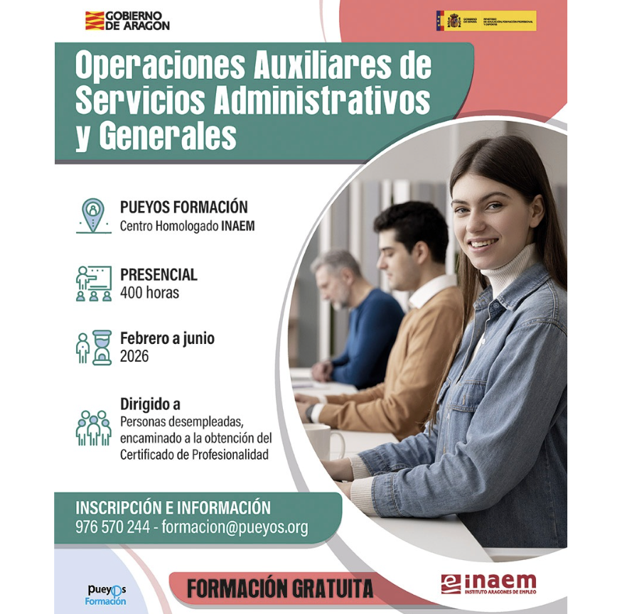 CURSO GRATUITO DE OPERACIONES AUXILIARES Y SERVICIOS ADMINISTRATIVOS